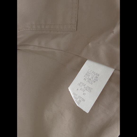 RARE NWT FILSON Men's Sz M Quilted Vest Navy Tan Style 10427 Tin Cloth Cotton - Picture 6 of 6